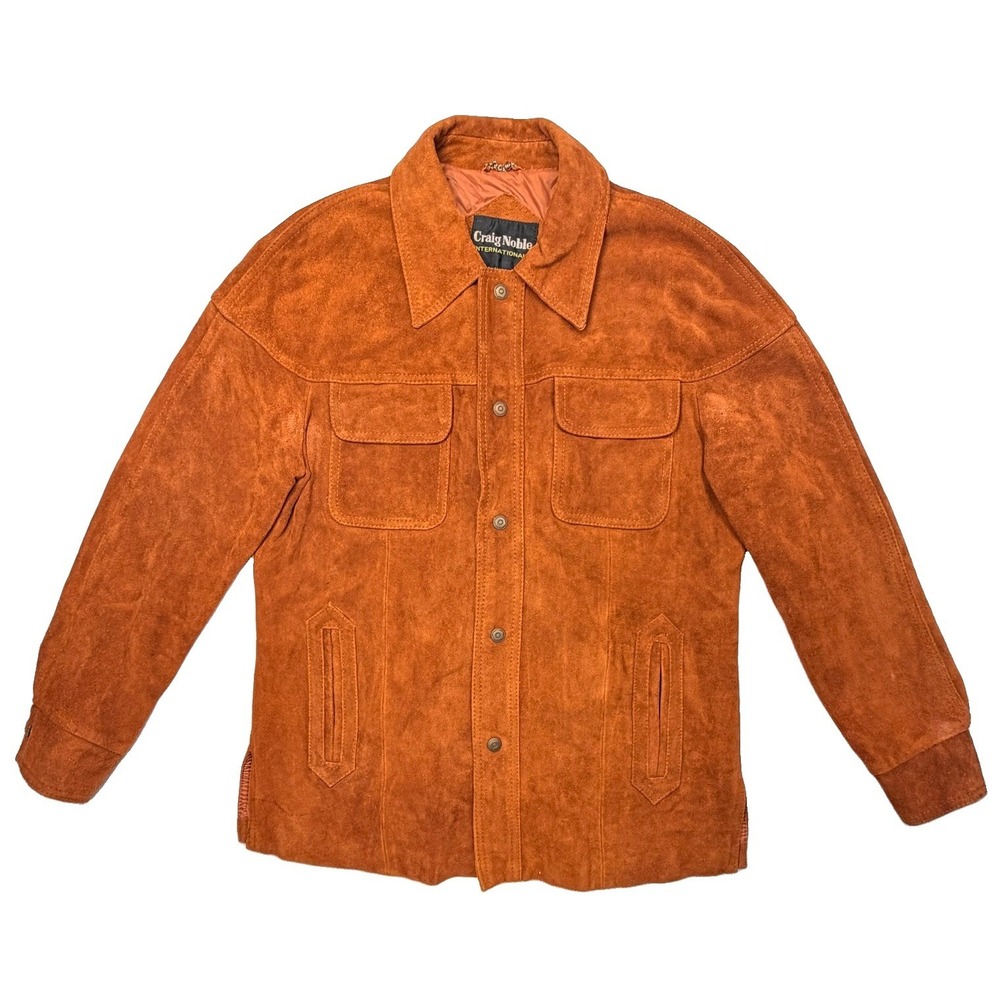 Craig Noble International Men's M Rust Brown Suede Leather Western Jacket